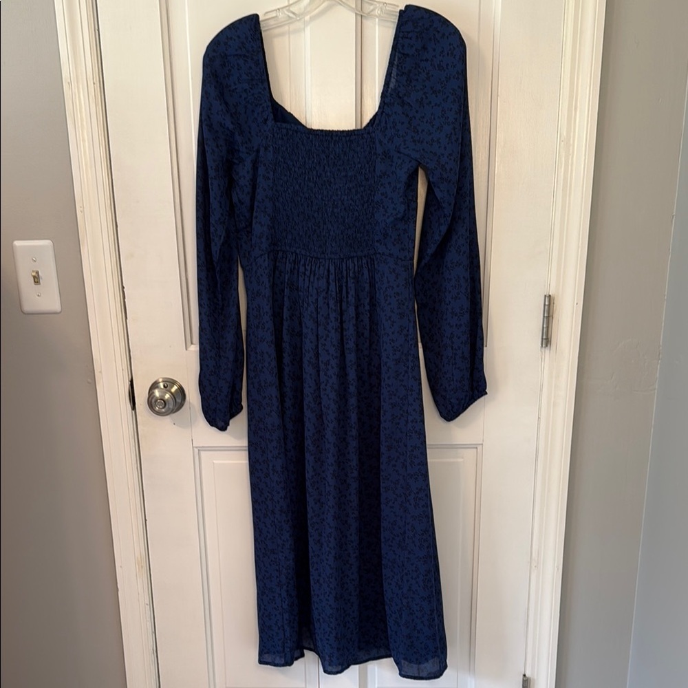 Hollister Blue Floral Long-Sleeve Dress - Picture 3 of 3
